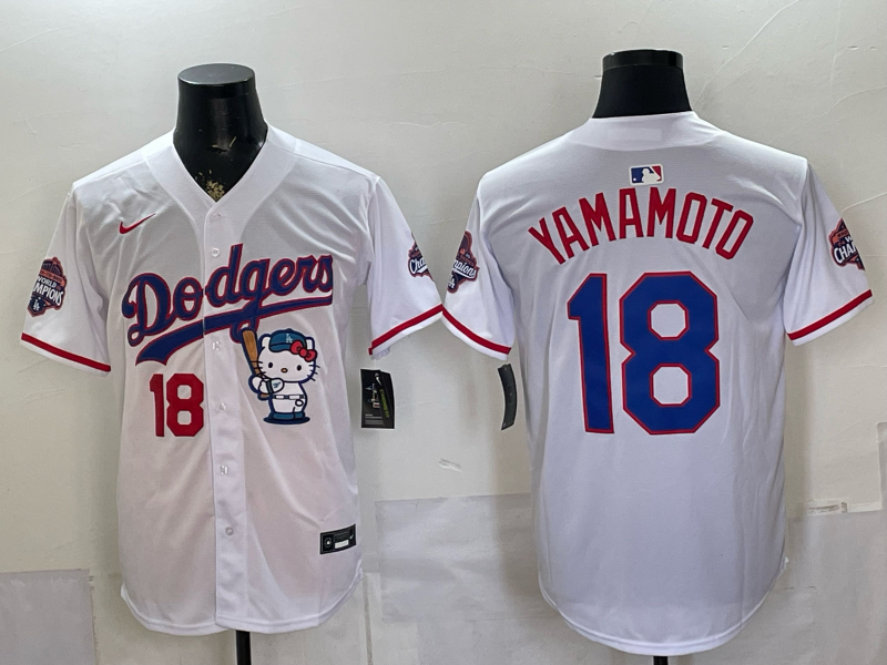 Men Los Angeles Dodgers #18 Yamamoto white Game 2026 Nike MLB Jersey 0657002